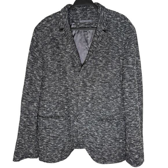 John Varatos Men's Textured Woven Blazer Sport Coat Hook & Eye Closure Modern 52 - Picture 2 of 11